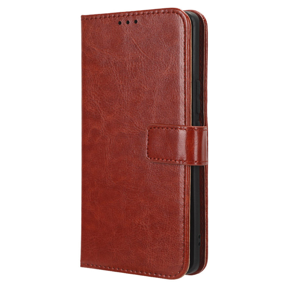 For Honor 90 Mobile Phone Cover PU Leather Flip Stand Case Crazy Horse Texture Magnetic Clasp Phone Shell