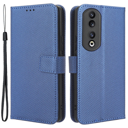 For Honor 90 TPU + PU Leather Cell Phone Case Stand Wallet Diamond Texture Cover