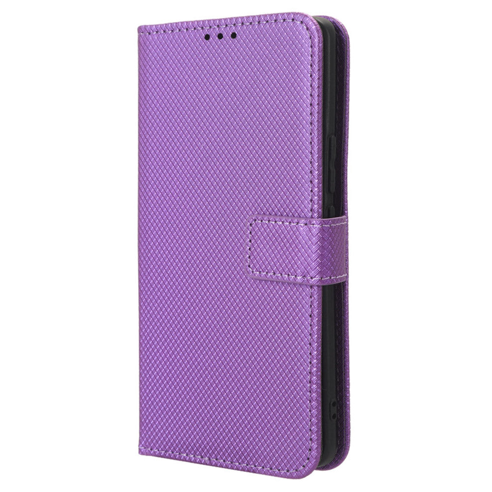 For Honor 90 TPU + PU Leather Cell Phone Case Stand Wallet Diamond Texture Cover