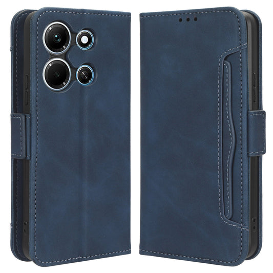 For Infinix Note 30i 4G Foldable Stand Case PU Leather Wallet Multiple Card Slots Anti-Dust Flip Phone Cover