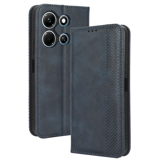 For Infinix Note 30i 4G Anti-Scratch Phone Cover Magnetic PU Leather Retro Stand Wallet Phone Case