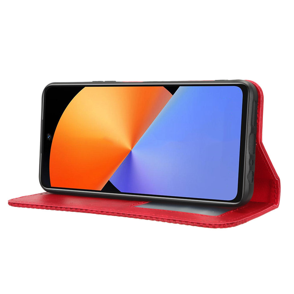 For Infinix Note 30i 4G Anti-Scratch Phone Cover Magnetic PU Leather Retro Stand Wallet Phone Case