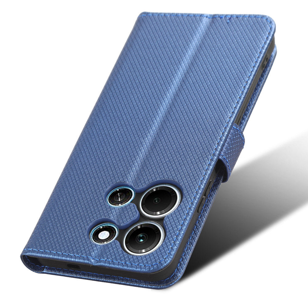 For Infinix Note 30i 4G Shockproof Phone Case Stand Wallet Diamond Texture Phone Shell PU Leather Cover