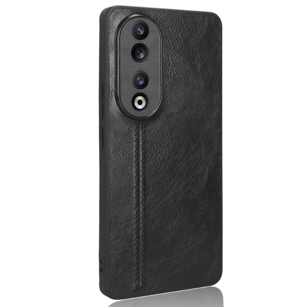 For Honor 90 PU Leather Coated TPU+PC Phone Case Cowhide Texture Shockproof Cover