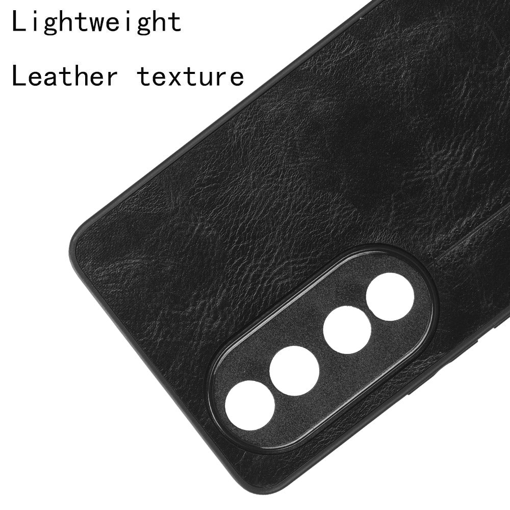 For Honor 90 PU Leather Coated TPU+PC Phone Case Cowhide Texture Shockproof Cover