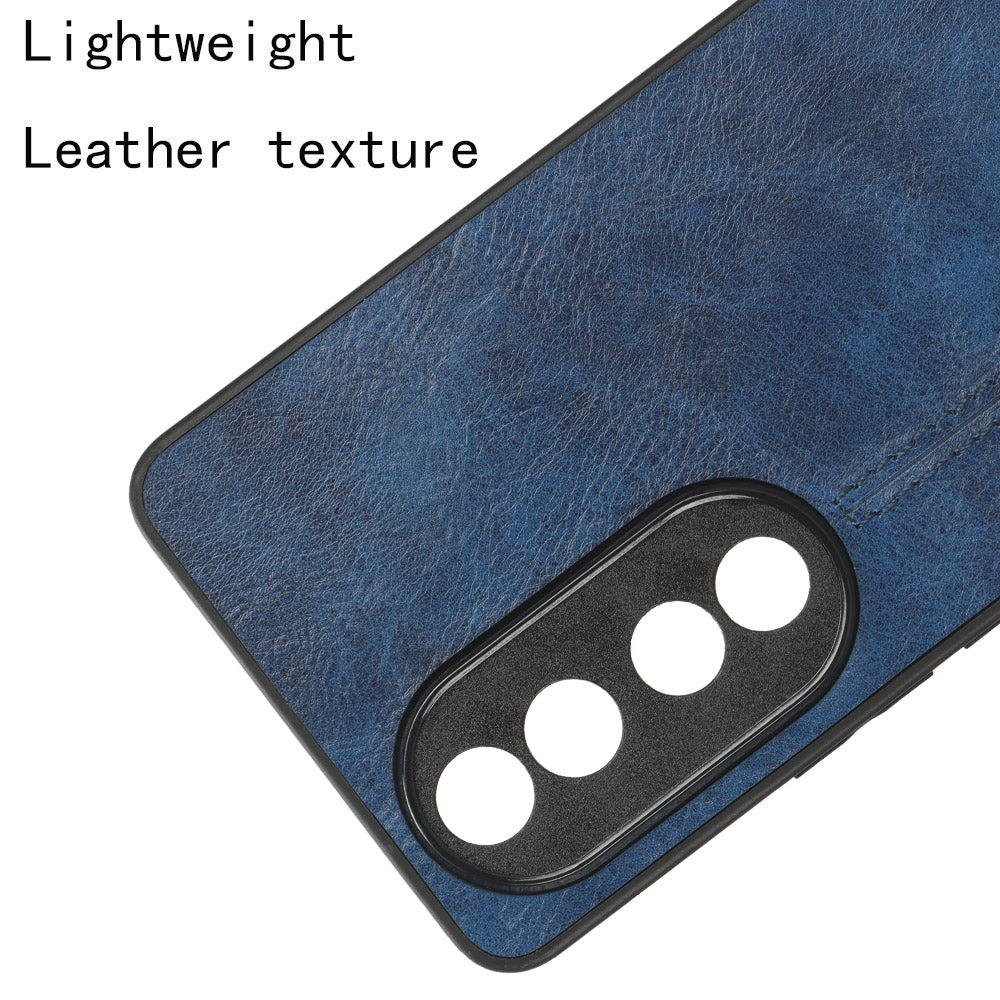 For Honor 90 PU Leather Coated TPU+PC Phone Case Cowhide Texture Shockproof Cover
