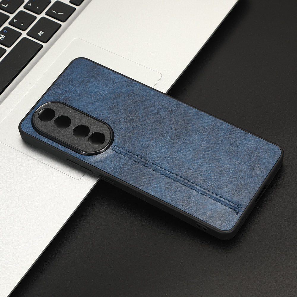 For Honor 90 PU Leather Coated TPU+PC Phone Case Cowhide Texture Shockproof Cover