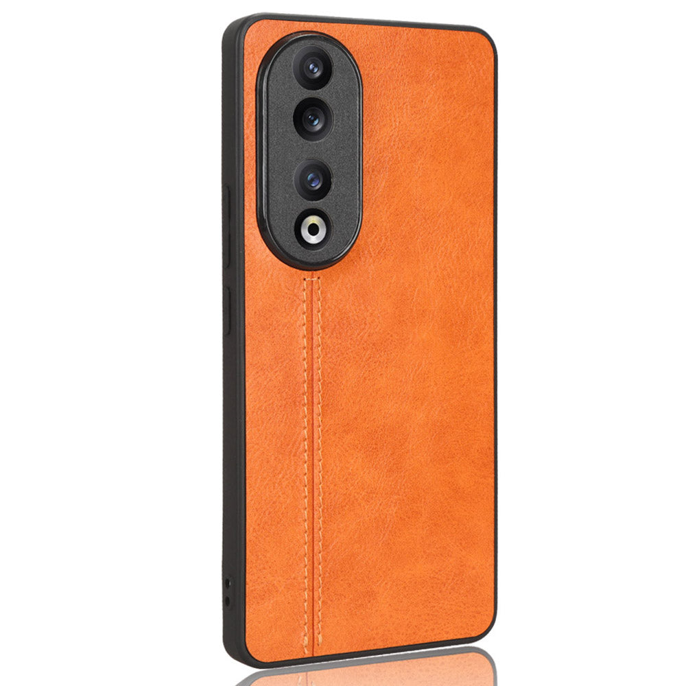For Honor 90 PU Leather Coated TPU+PC Phone Case Cowhide Texture Shockproof Cover