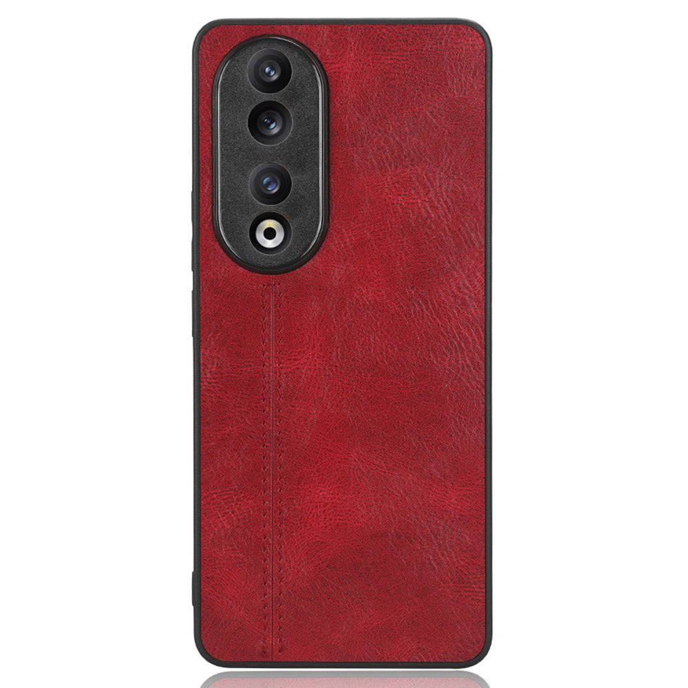 For Honor 90 PU Leather Coated TPU+PC Phone Case Cowhide Texture Shockproof Cover