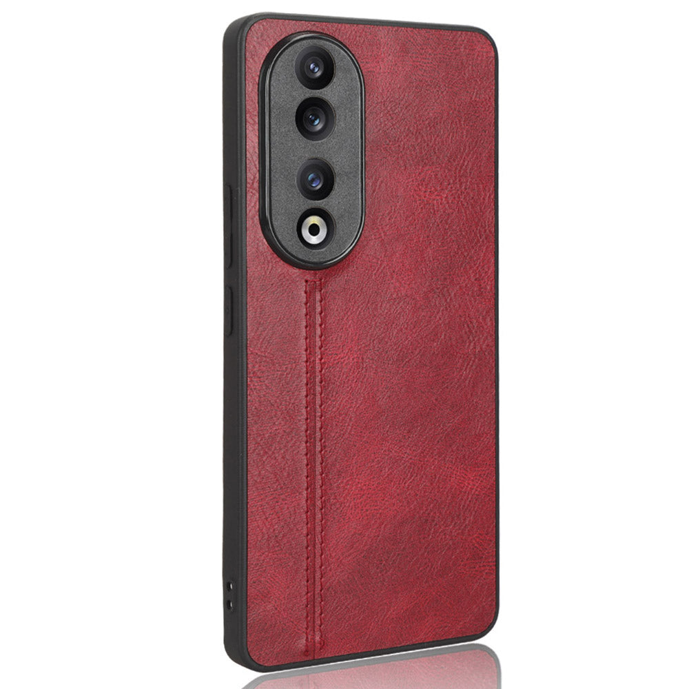 For Honor 90 PU Leather Coated TPU+PC Phone Case Cowhide Texture Shockproof Cover