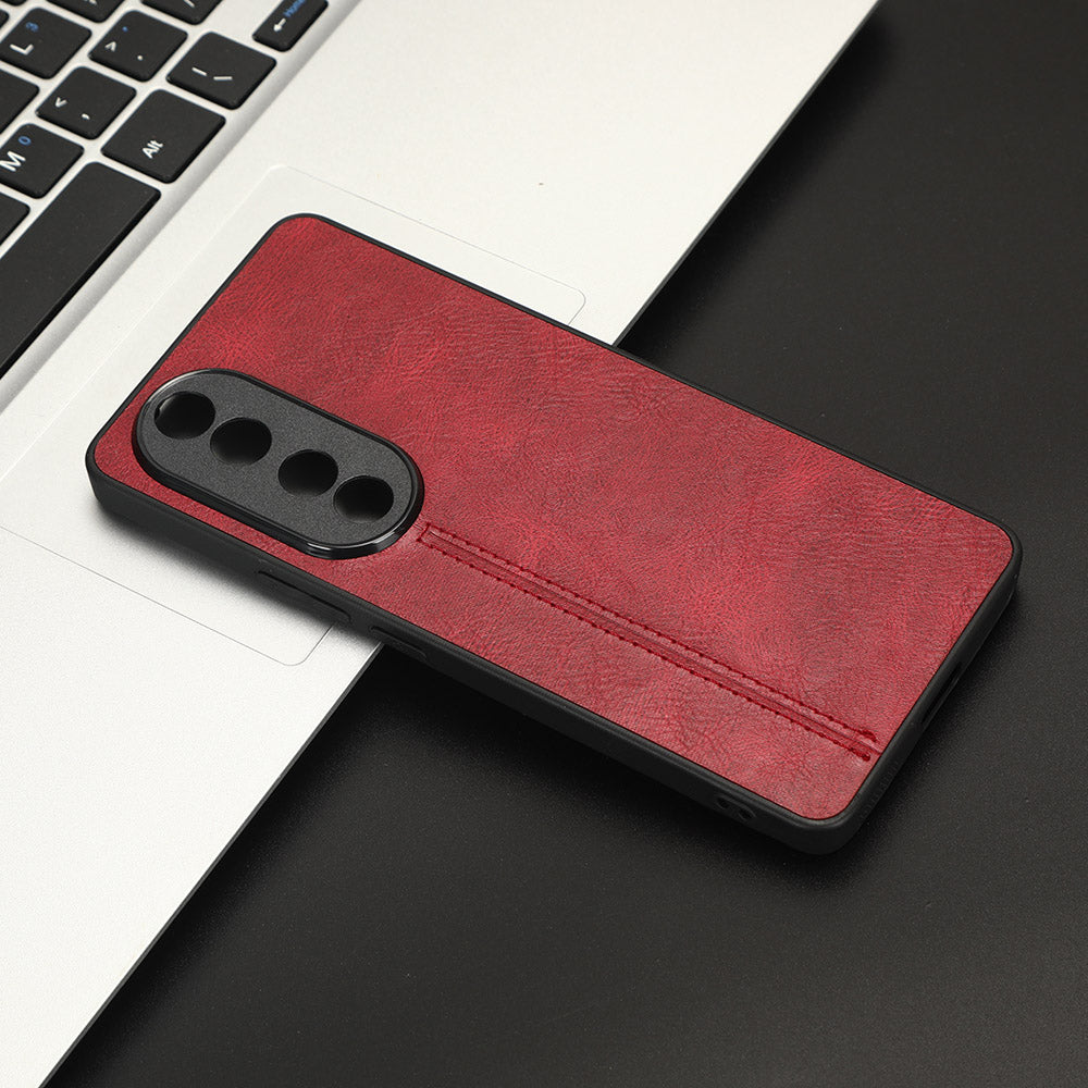 For Honor 90 PU Leather Coated TPU+PC Phone Case Cowhide Texture Shockproof Cover