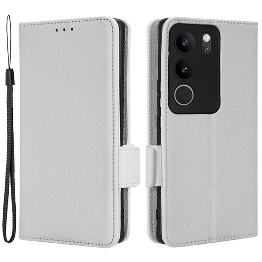 For vivo V29 5G / S17 5G / S17 Pro 5G / S17t 5G Litchi Texture Phone Case Wallet Stand Magnetic Closure PU Leather Phone Cover