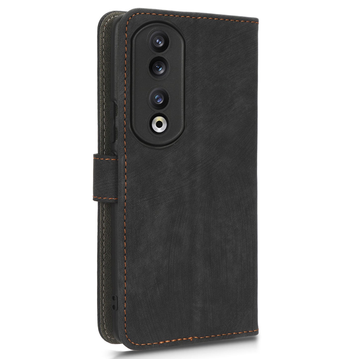 For Honor 90 Pro Anti-Scratch Wallet Phone Cover RFID Blocking PU Leather Stand Phone Case