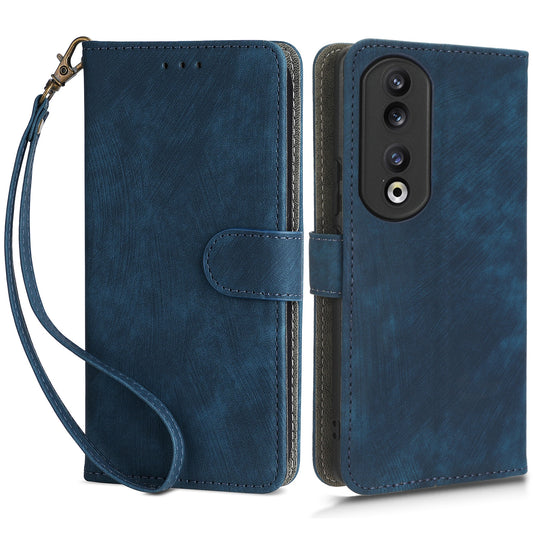 For Honor 90 Pro Anti-Scratch Wallet Phone Cover RFID Blocking PU Leather Stand Phone Case