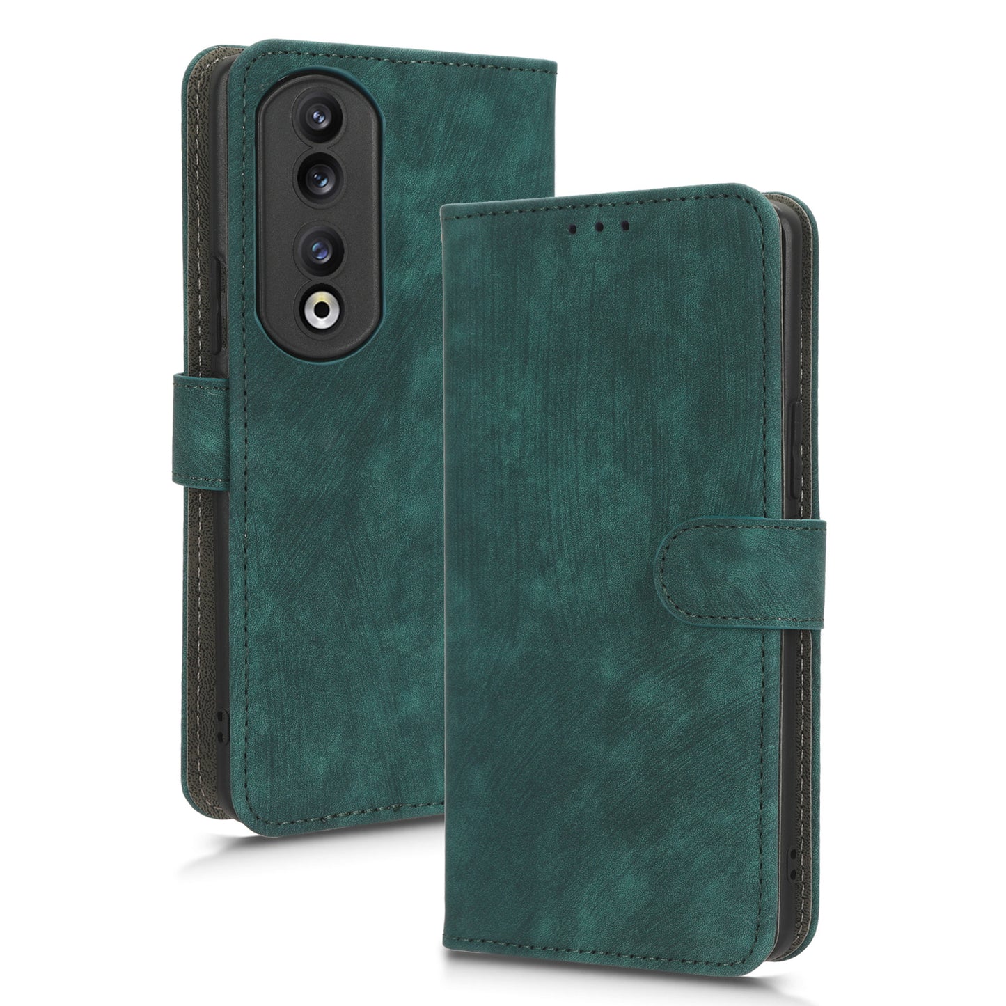 For Honor 90 Pro Anti-Scratch Wallet Phone Cover RFID Blocking PU Leather Stand Phone Case