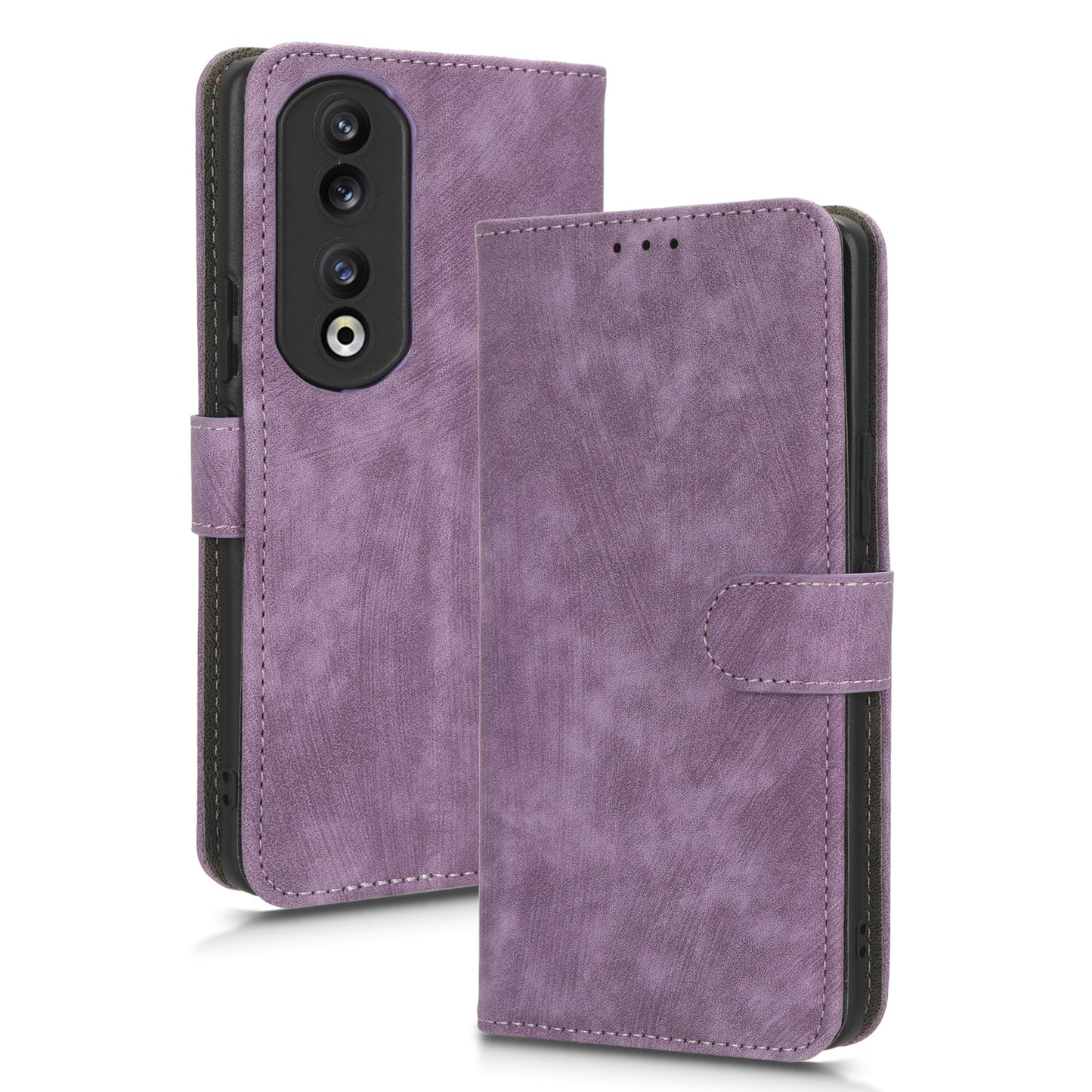 For Honor 90 Pro Anti-Scratch Wallet Phone Cover RFID Blocking PU Leather Stand Phone Case
