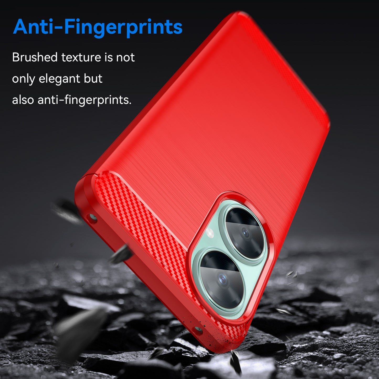 For Huawei Nova 11i / Enjoy 60 Pro / Maimang 20 Brushed TPU Case Carbon Fiber Texture Phone Cover