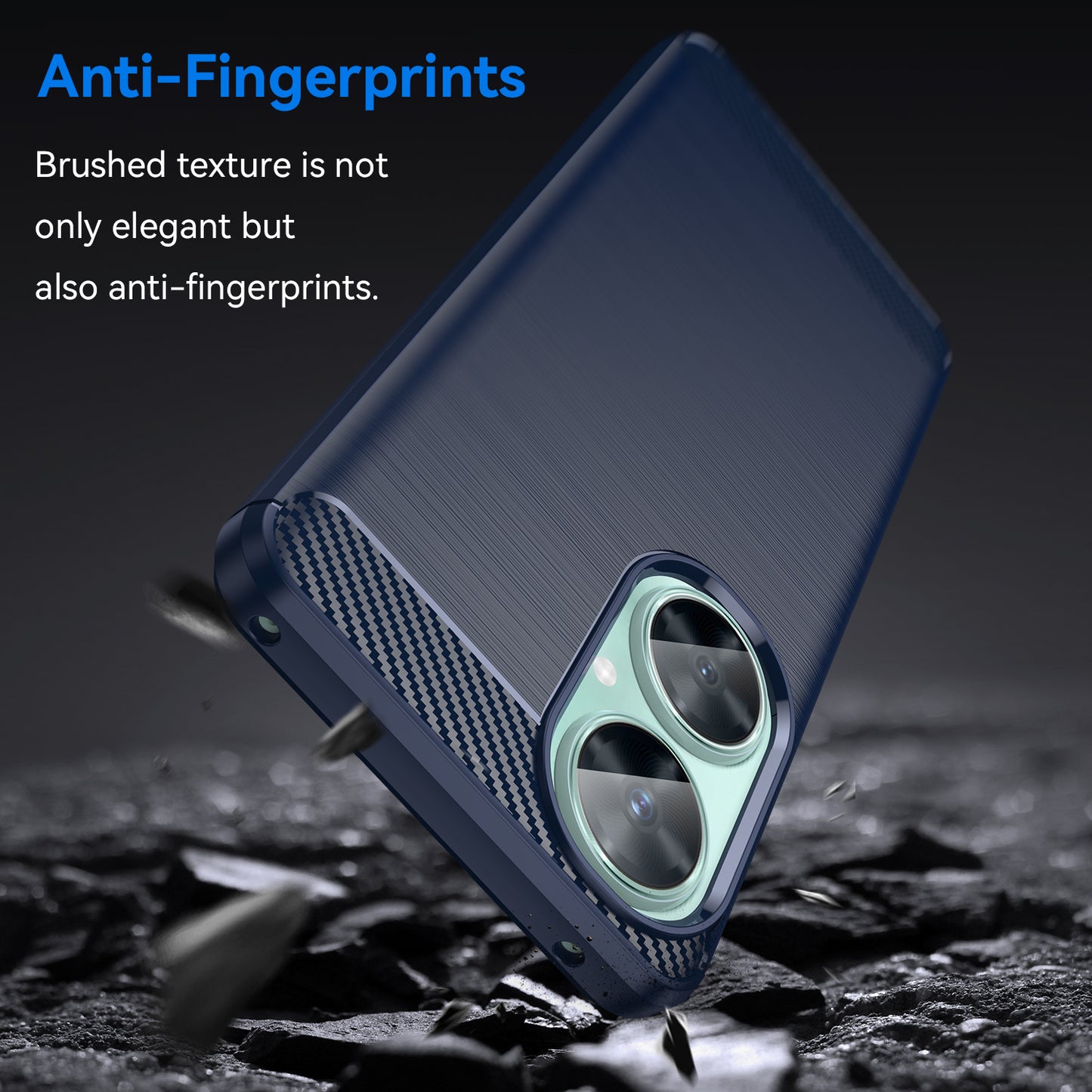 For Huawei Nova 11i / Enjoy 60 Pro / Maimang 20 Brushed TPU Case Carbon Fiber Texture Phone Cover