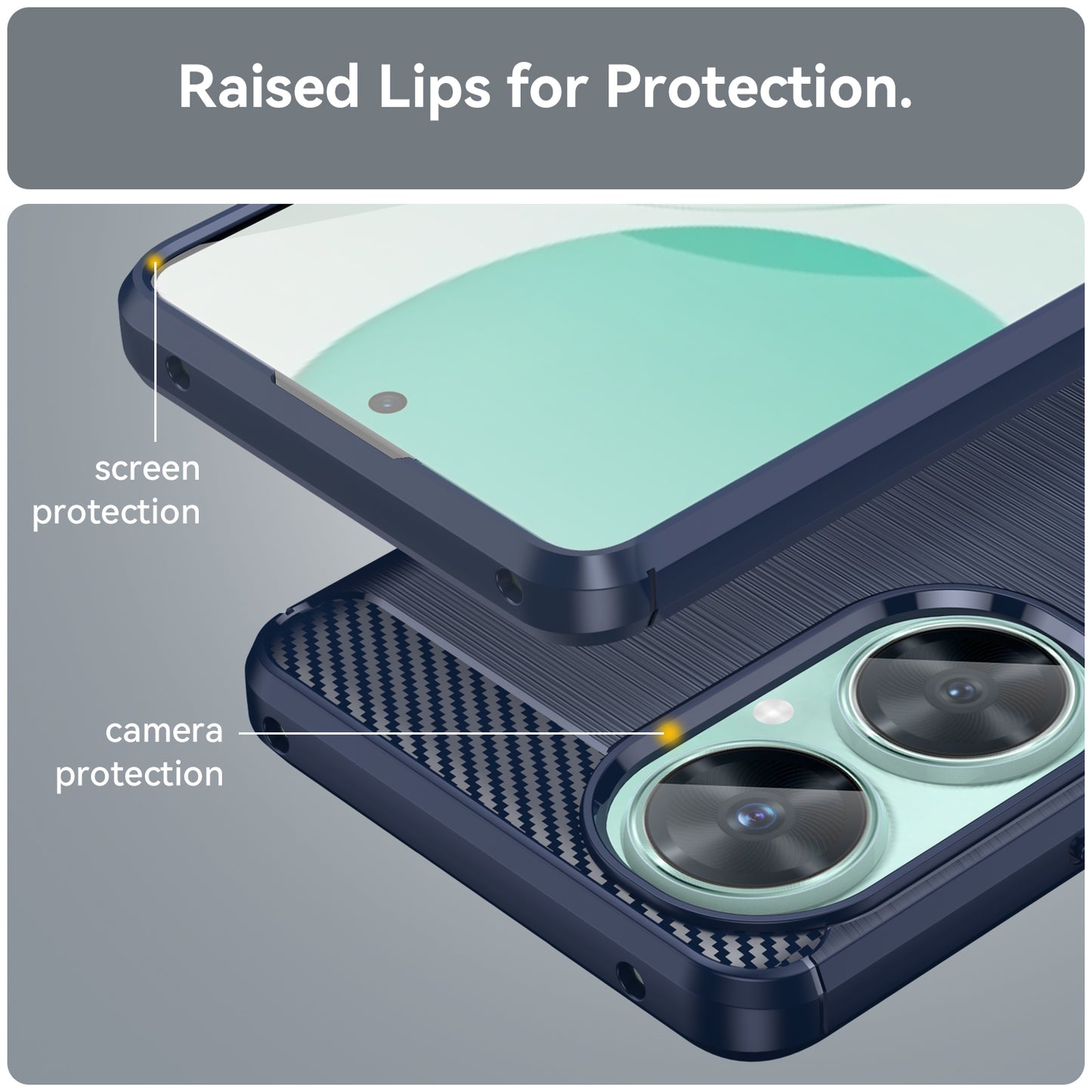 For Huawei Nova 11i / Enjoy 60 Pro / Maimang 20 Brushed TPU Case Carbon Fiber Texture Phone Cover