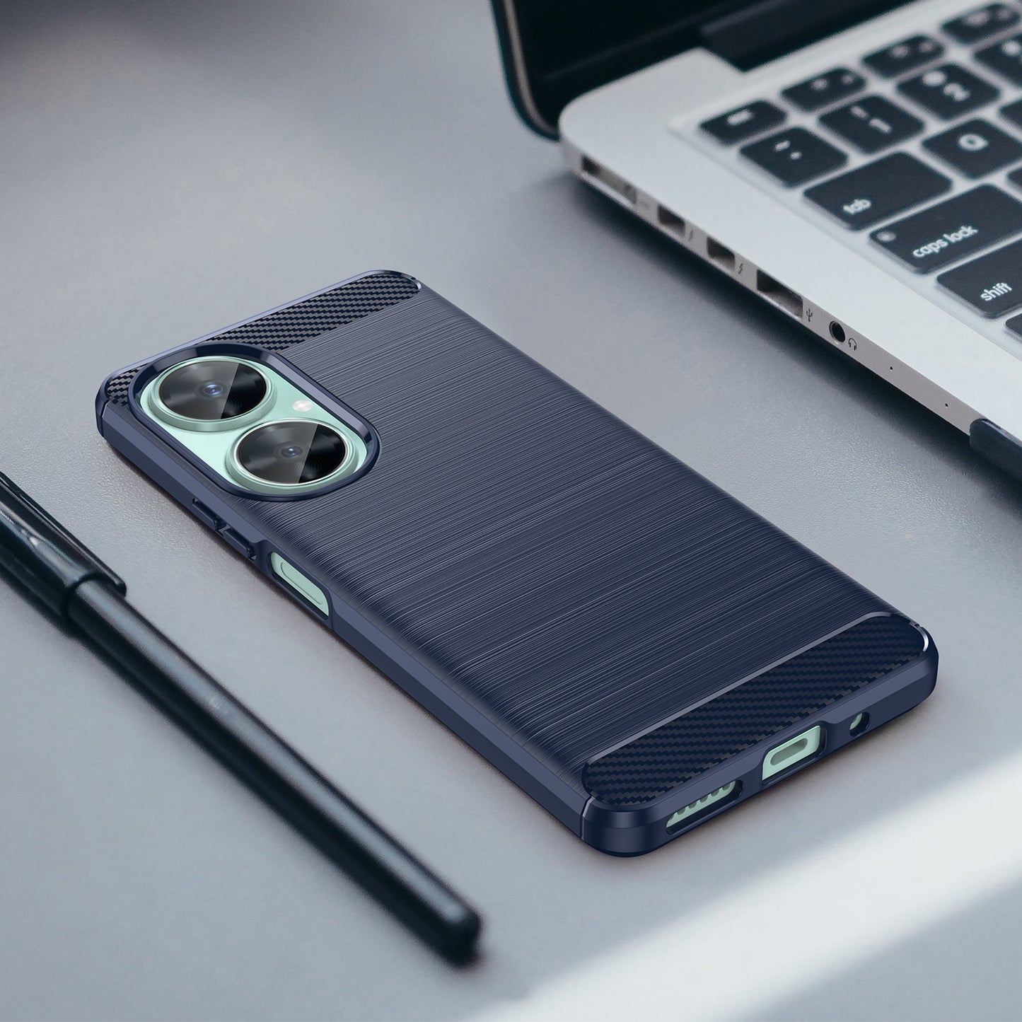 For Huawei Nova 11i / Enjoy 60 Pro / Maimang 20 Brushed TPU Case Carbon Fiber Texture Phone Cover