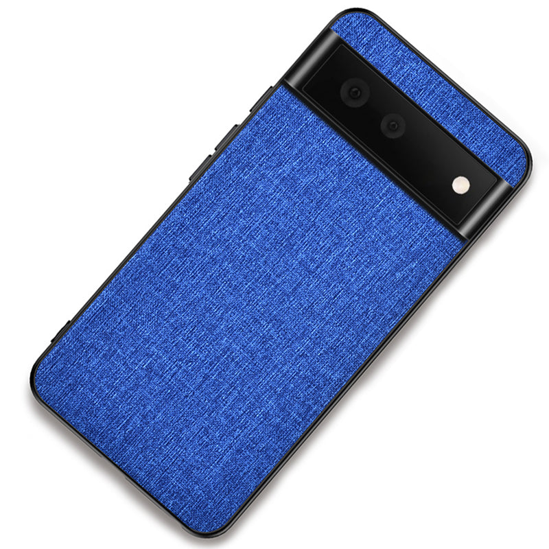 For Google Pixel 8 Cloth Texture PC+TPU Phone Cover Anti-fall Cell Phone Case