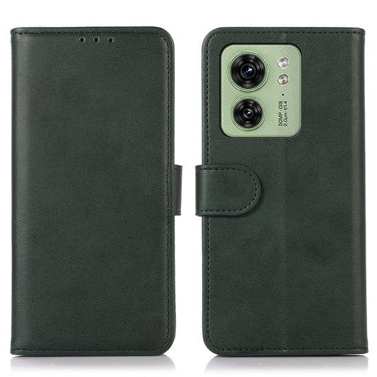 For Motorola Edge 40 5G Anti-Scratch Wallet Phone Stand Case PU Leather Cowhide Texture Magnetic Cover