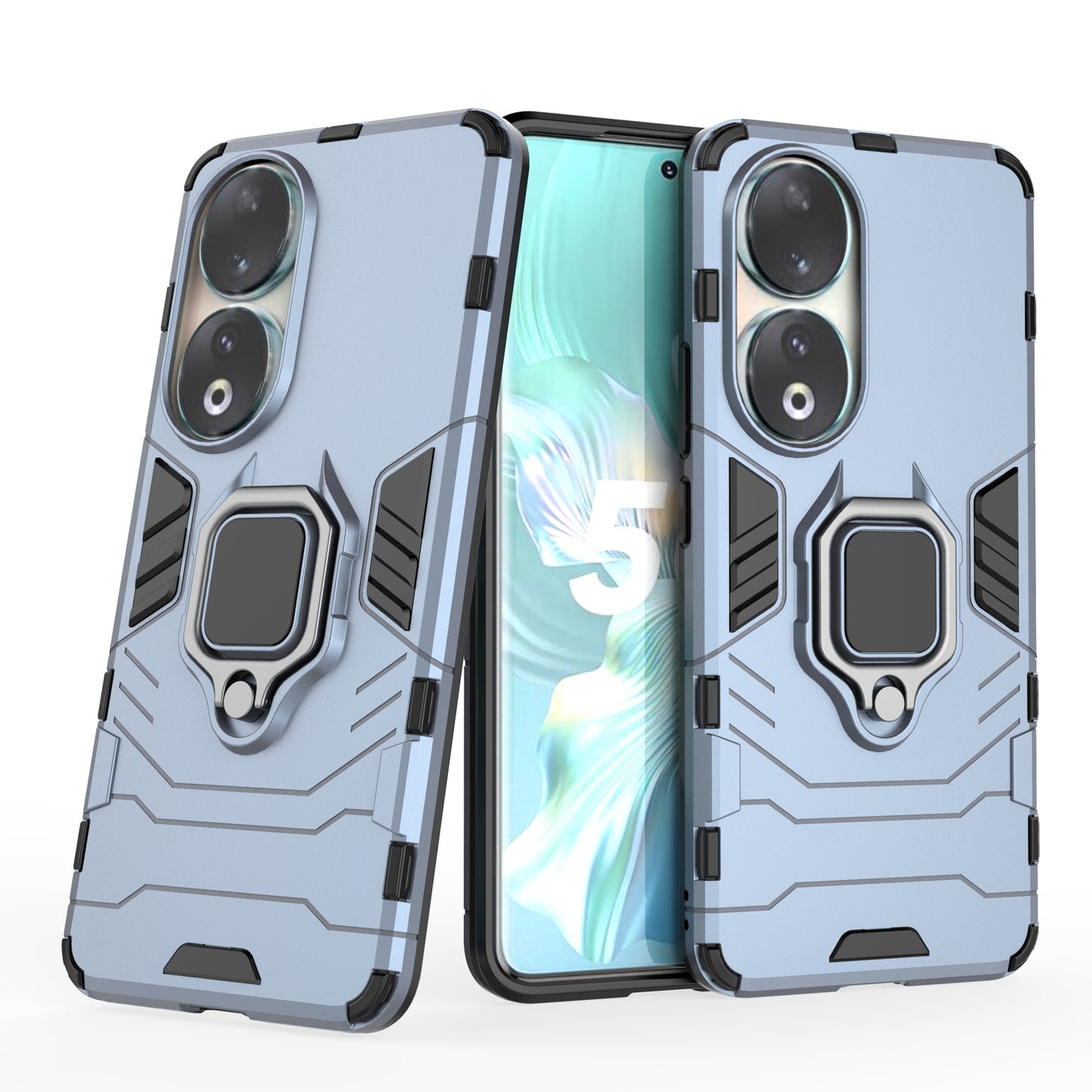 For Honor 90 Kickstand Cell Phone Case Soft TPU + Hard PC Anti-drop Mobile Phone Cover