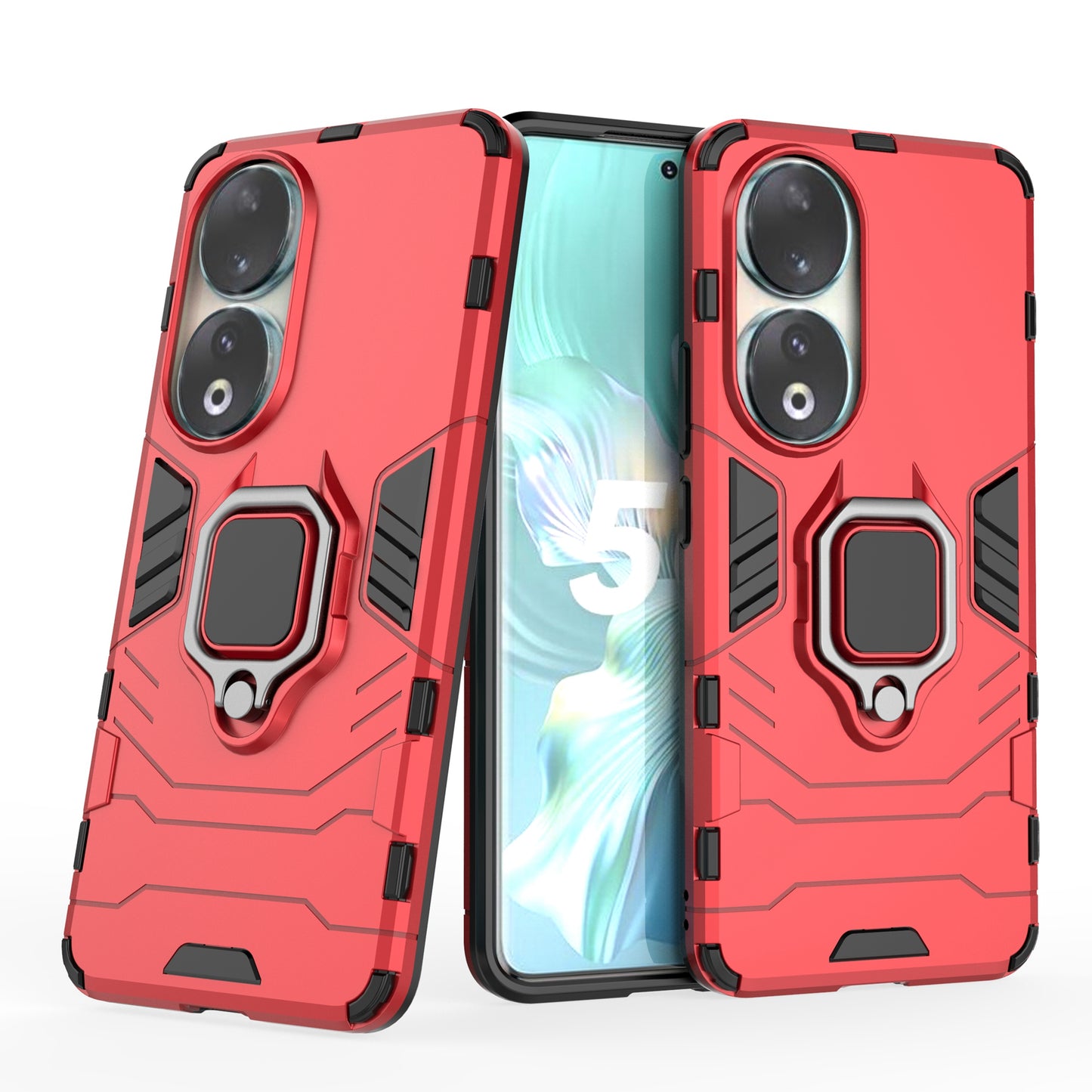 For Honor 90 Kickstand Cell Phone Case Soft TPU + Hard PC Anti-drop Mobile Phone Cover