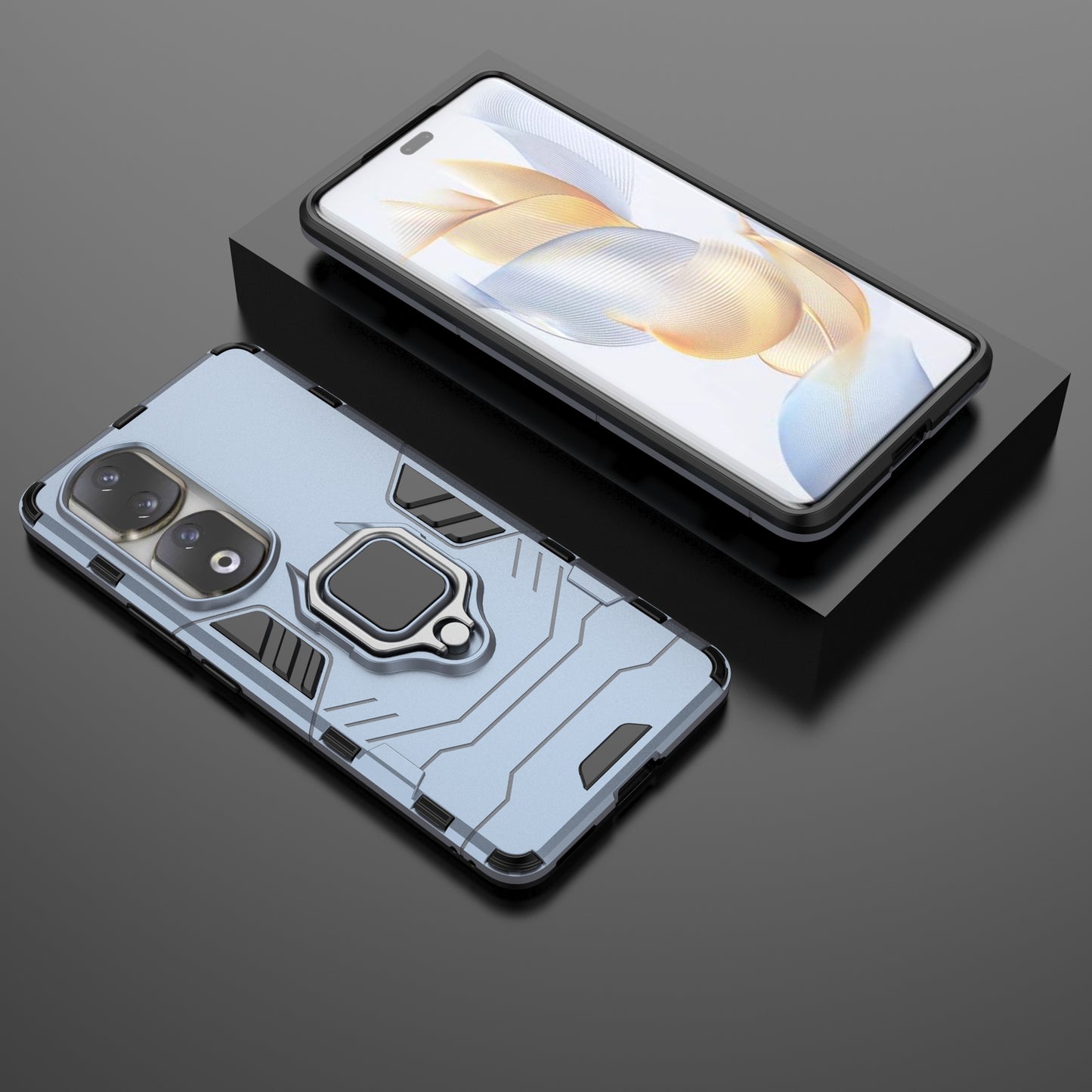For Honor 90 Pro Cell Phone Case with Kickstand Soft TPU + Hard PC Mobile Phone Cover