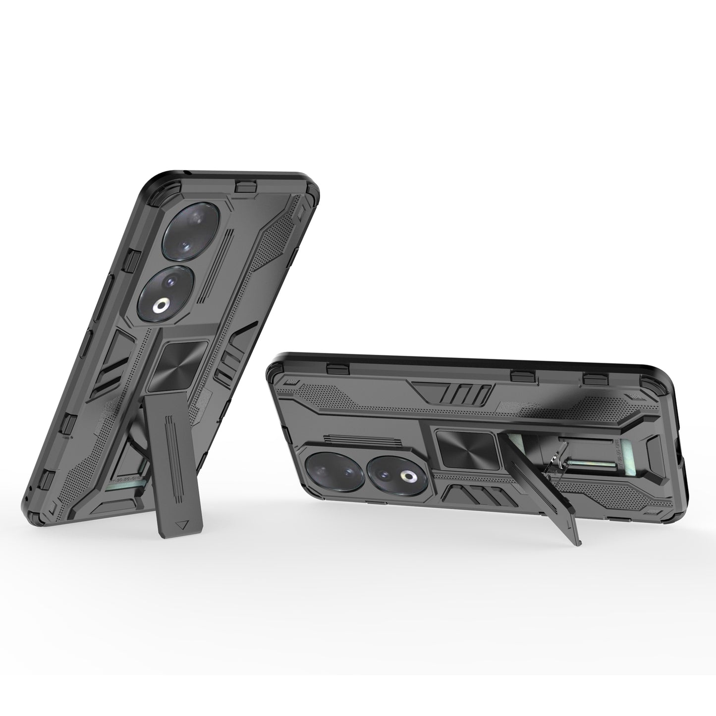 For Honor 90 Anti-drop Phone Cover with Kickstand Hard PC + Soft TPU Protective Case