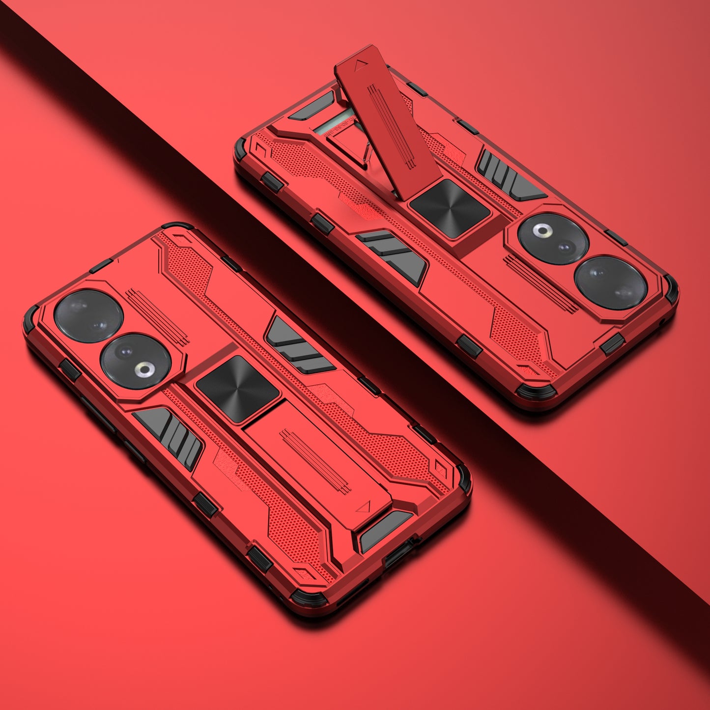 For Honor 90 Anti-drop Phone Cover with Kickstand Hard PC + Soft TPU Protective Case