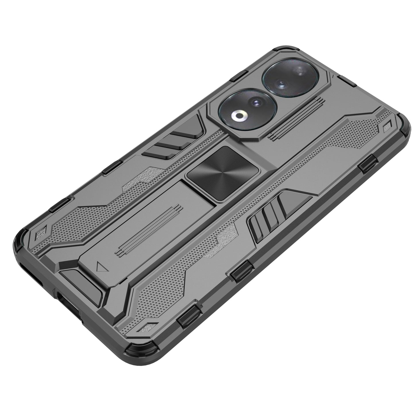 For Honor 90 Anti-drop Phone Cover with Kickstand Hard PC + Soft TPU Protective Case