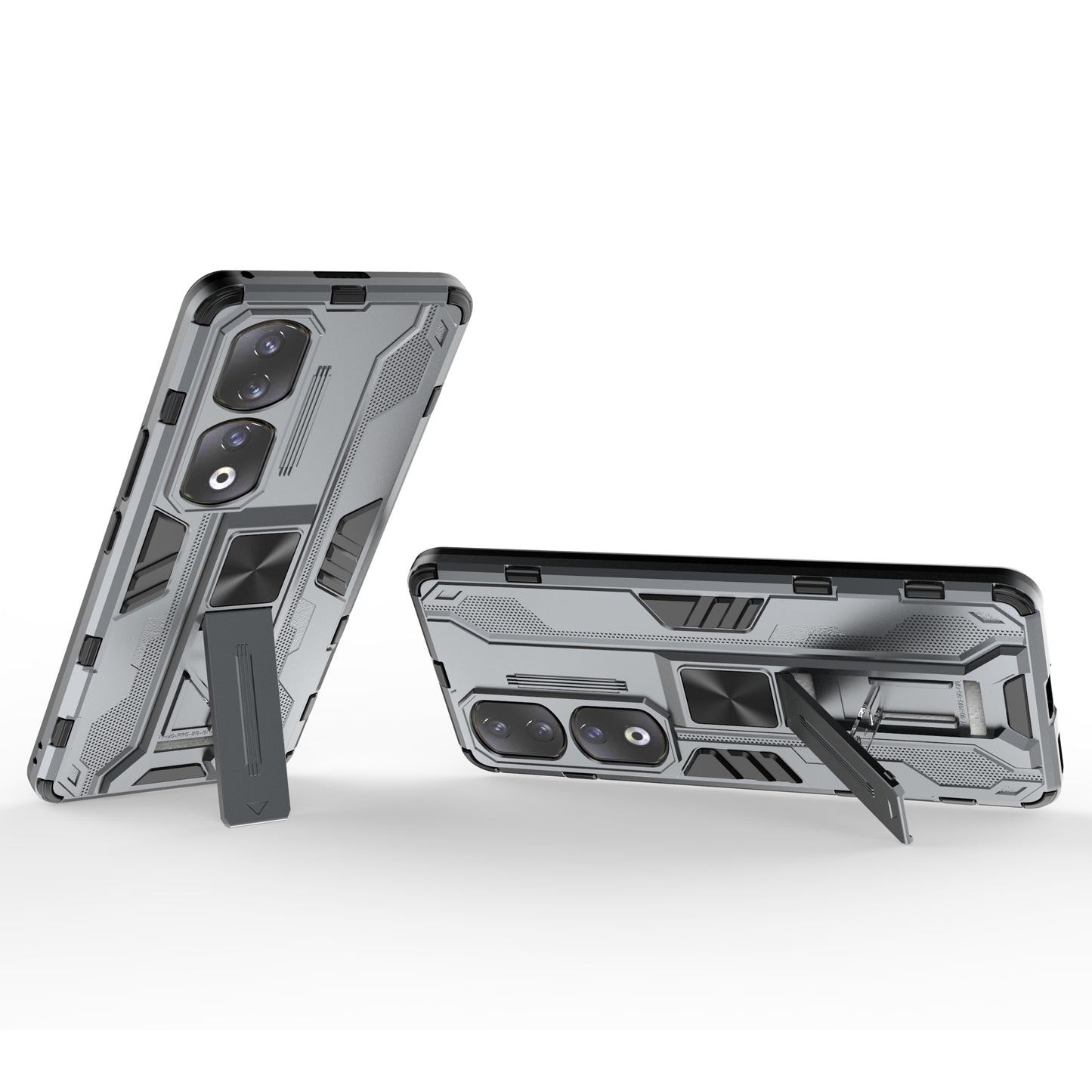 For Honor 90 Pro Shockproof Phone Cover with Kickstand Hard PC + Soft TPU Protective Case