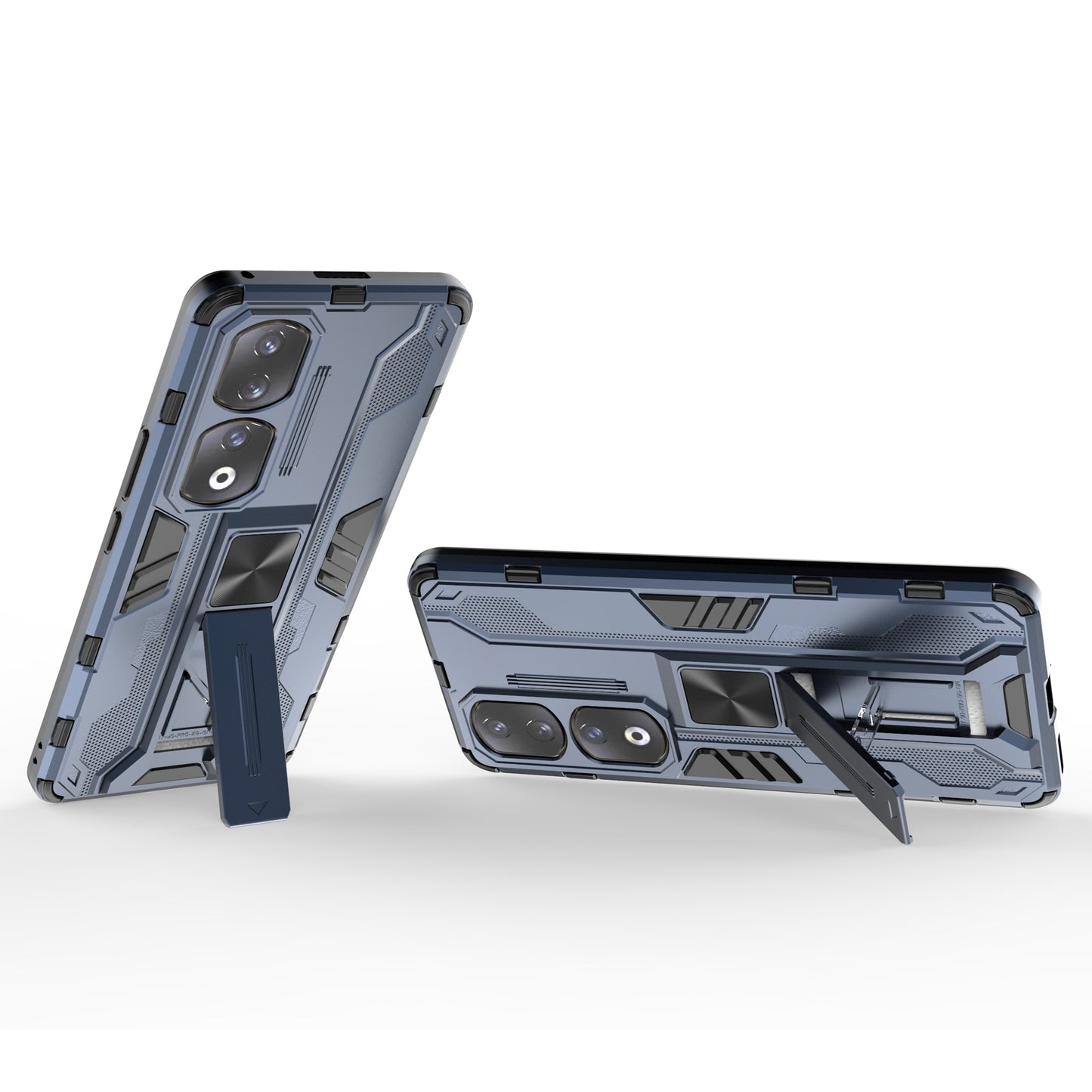 For Honor 90 Pro Shockproof Phone Cover with Kickstand Hard PC + Soft TPU Protective Case