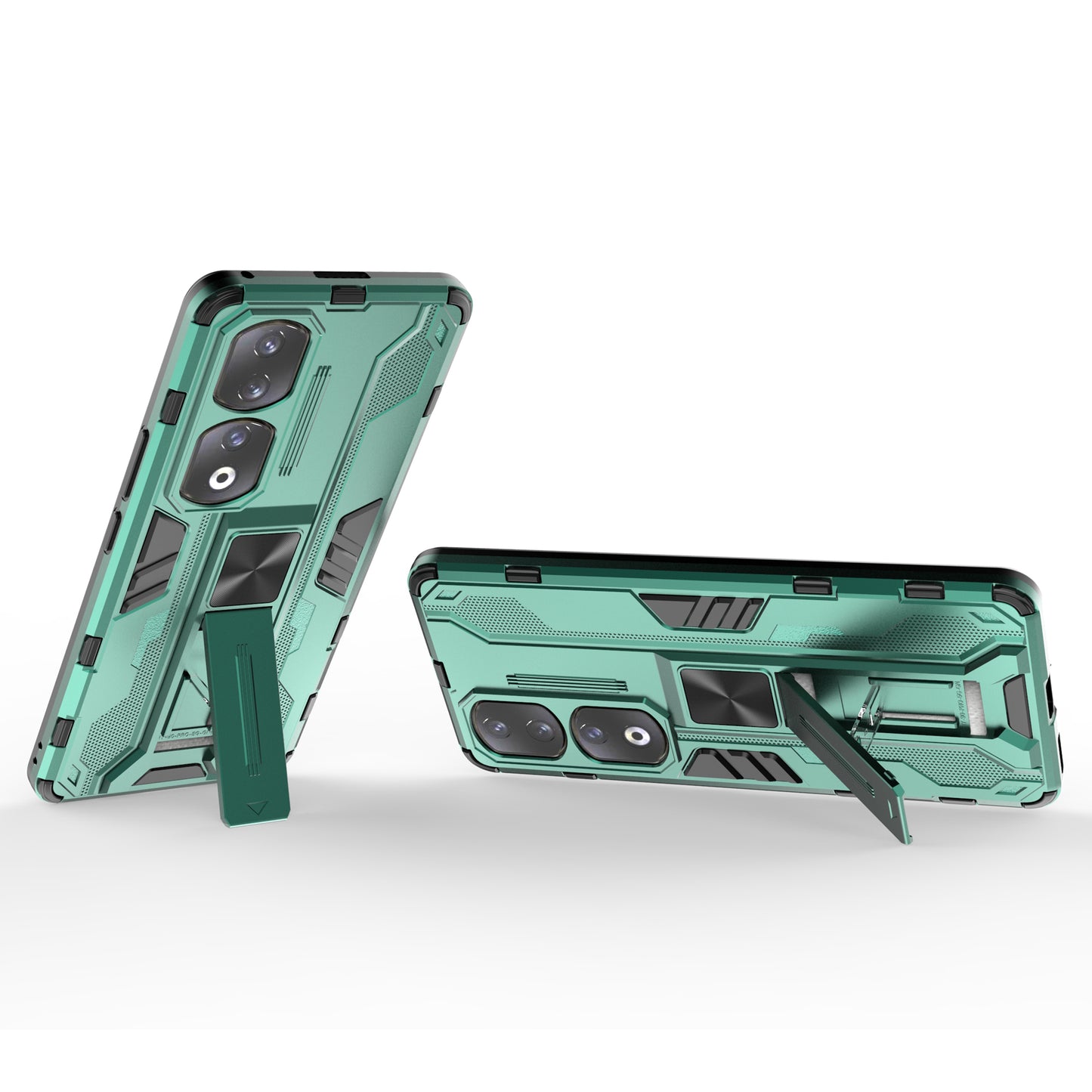 For Honor 90 Pro Shockproof Phone Cover with Kickstand Hard PC + Soft TPU Protective Case