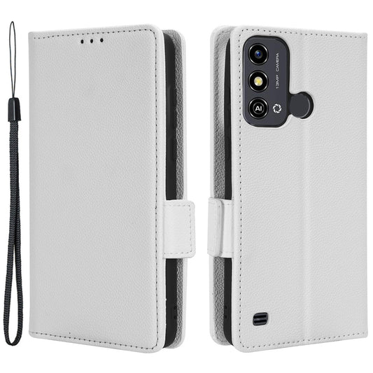 For ZTE Blade A53 / A53+ Litchi Texture Magnetic Closure Phone Case Wallet Stand PU Leather Cover