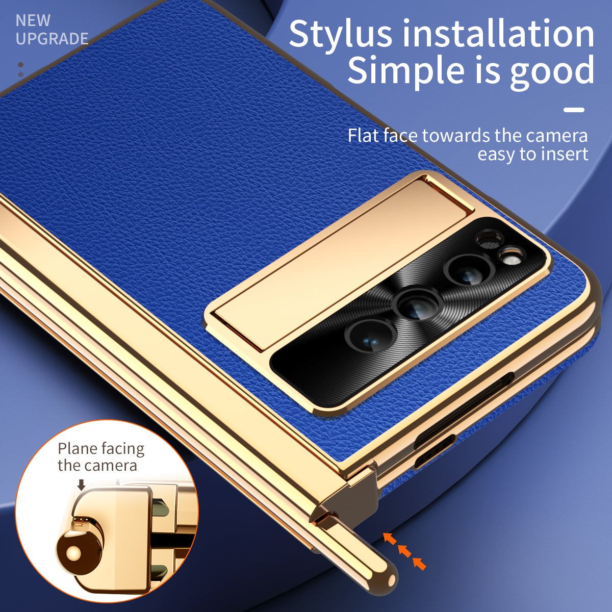 For Google Pixel Fold PU Leather+PC Phone Case Magnetic Double Hinge Kickstand Cover with Tempered Glass Screen Film+Stylus