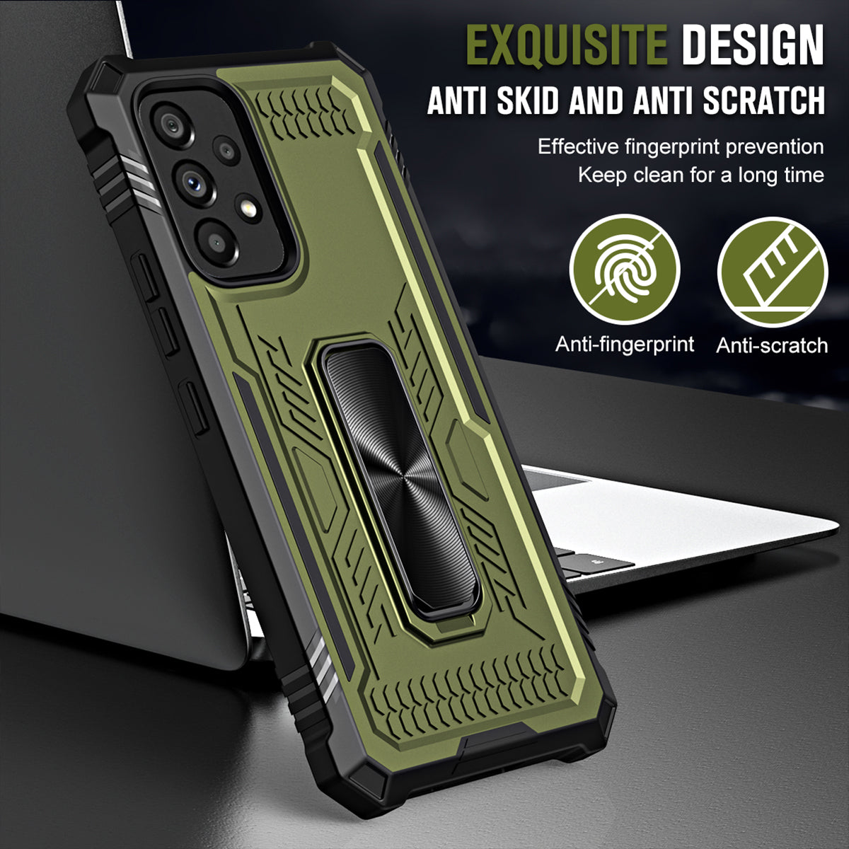 TPU + PC Phone Cover for Samsung Galaxy A53 5G , Kickstand Anti-drop Protective Phone Case