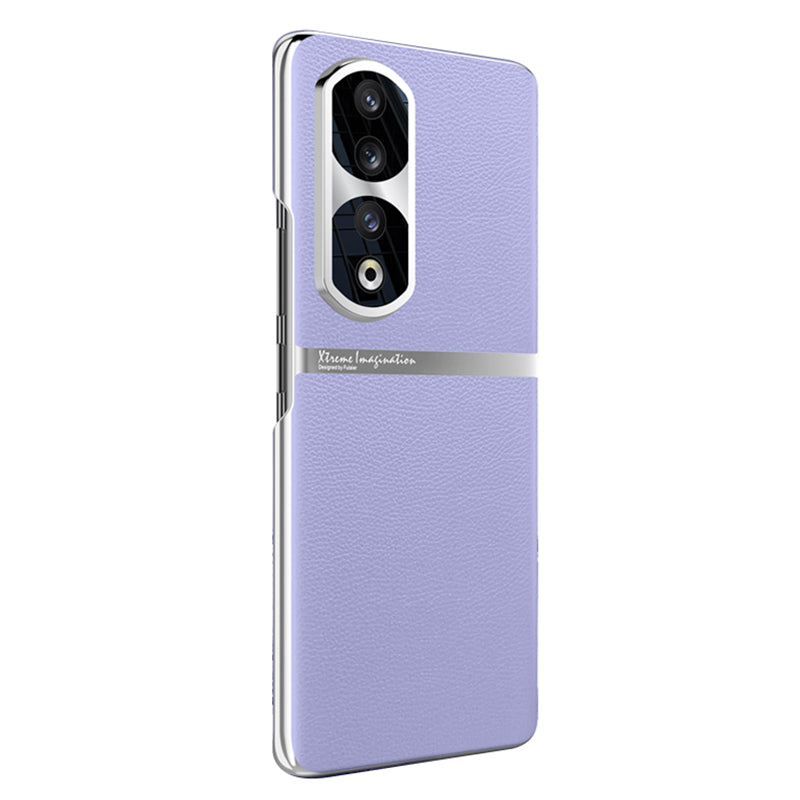 For Honor 90 Pro PU Leather + PC Phone Case Anti-Slip Shockproof Protective Cover