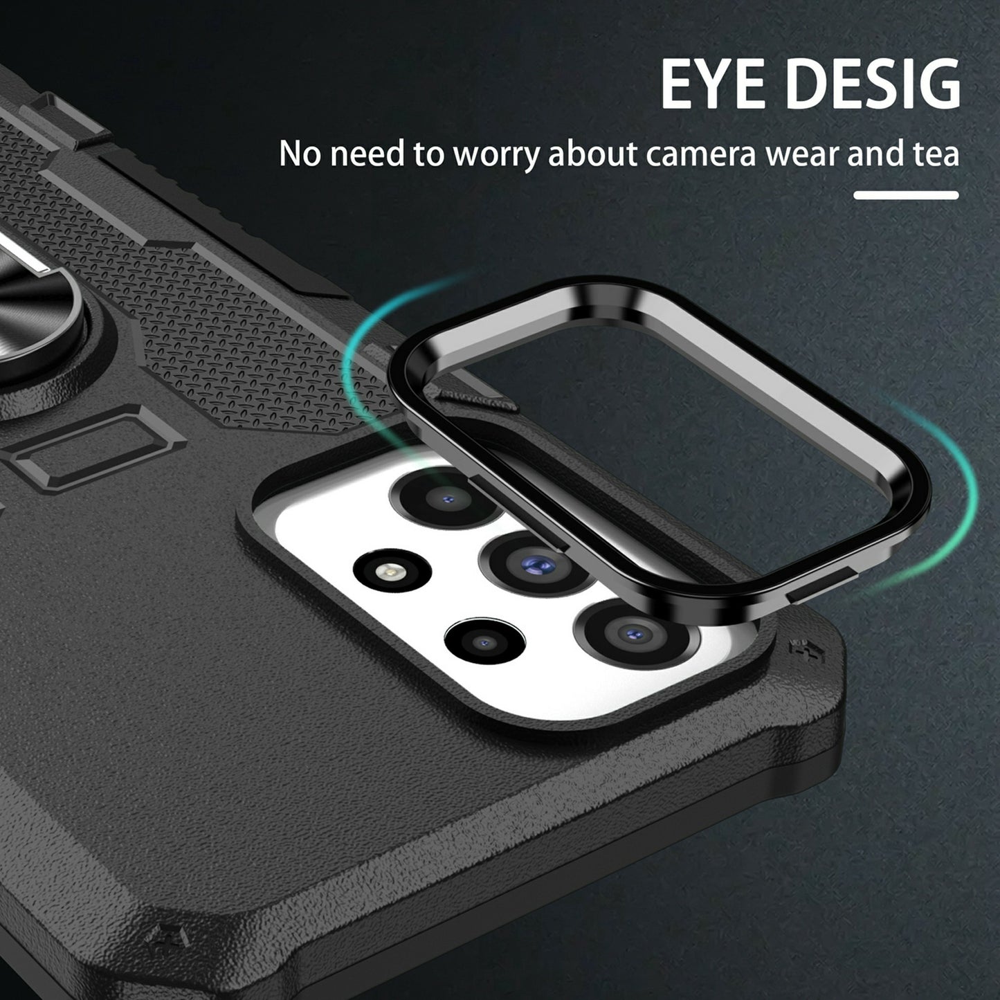 For Infinix Smart 7 4G Anti-Scratch PC + TPU Phone Case Rugged Cover with Ring Kickstand