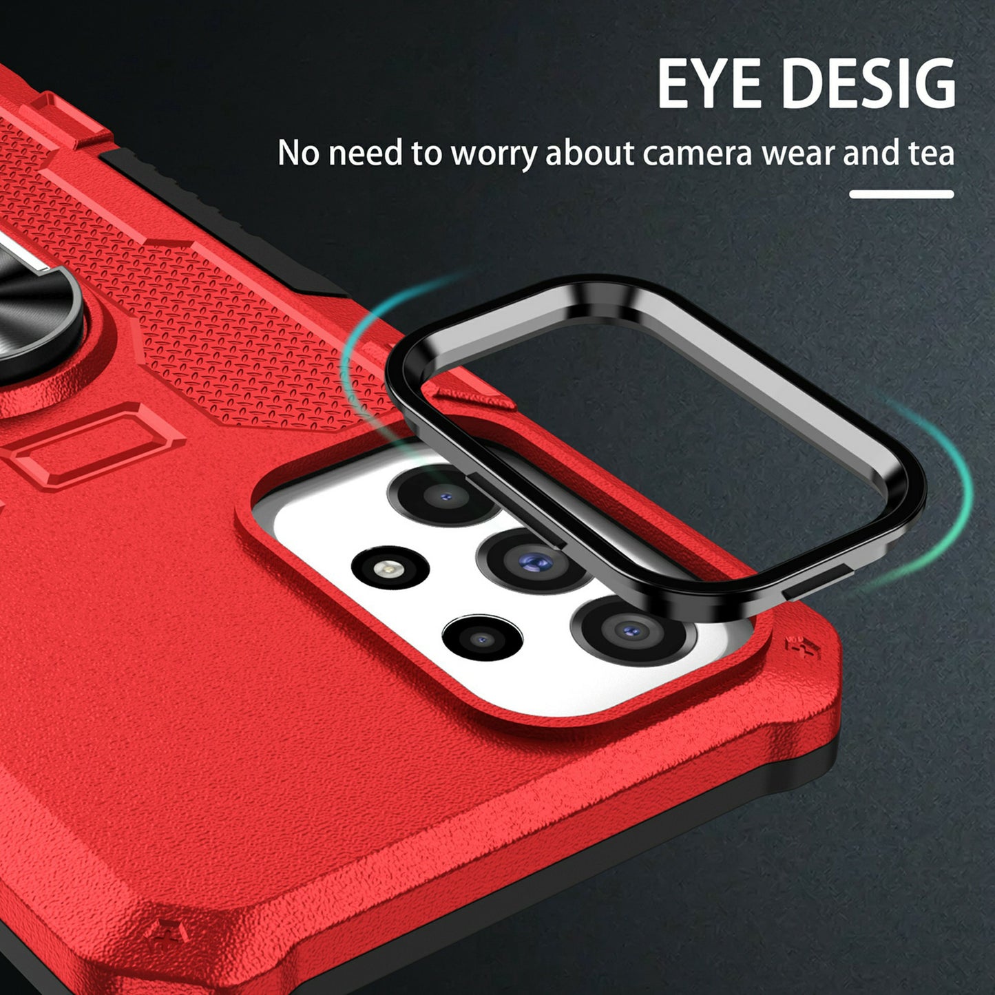 For Infinix Smart 7 4G Anti-Scratch PC + TPU Phone Case Rugged Cover with Ring Kickstand
