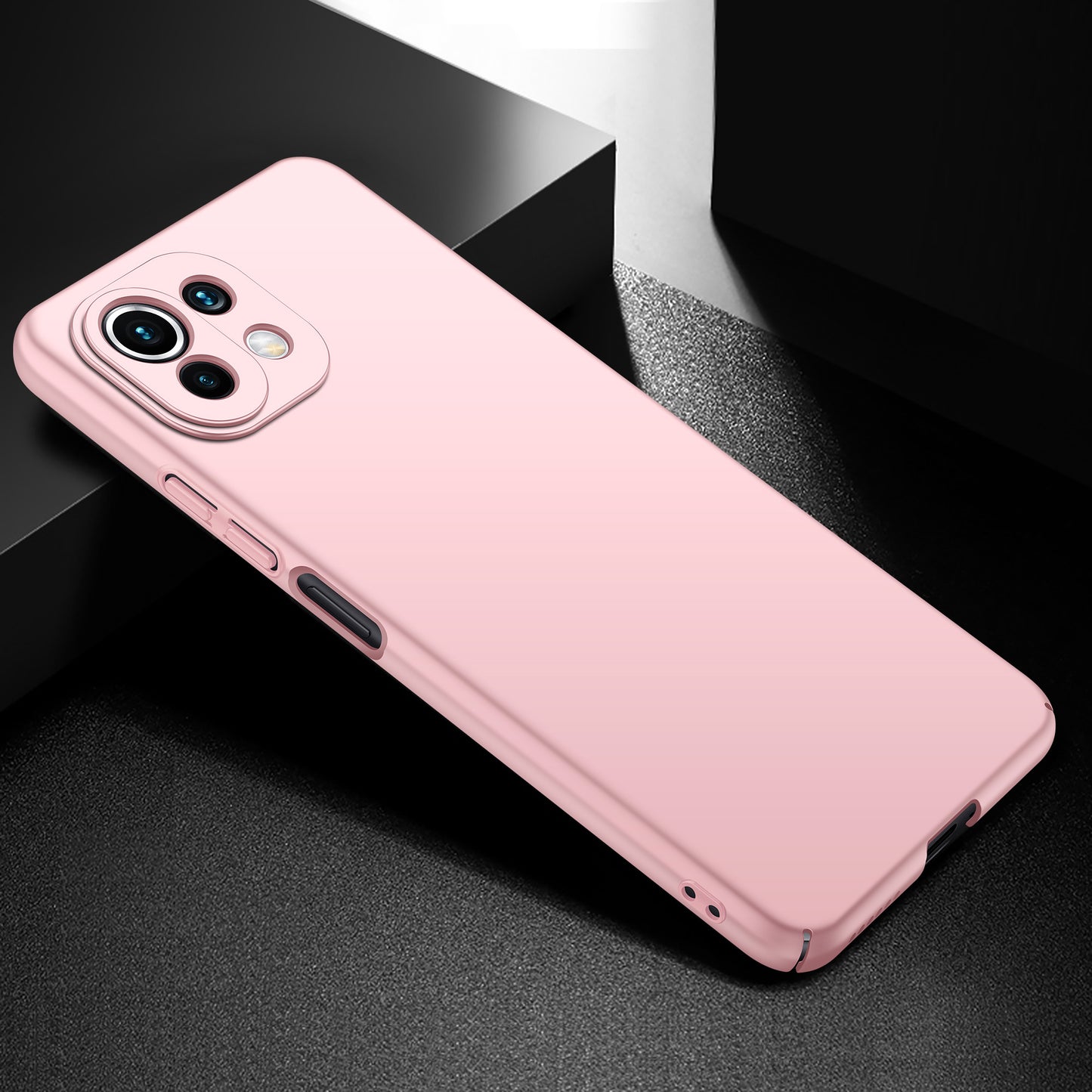 Phone Cover for Xiaomi 11 Lite 5G NE / Mi 11 Lite 4G / 5G Solid Color Anti-scratch Hard PC Cellphone Case