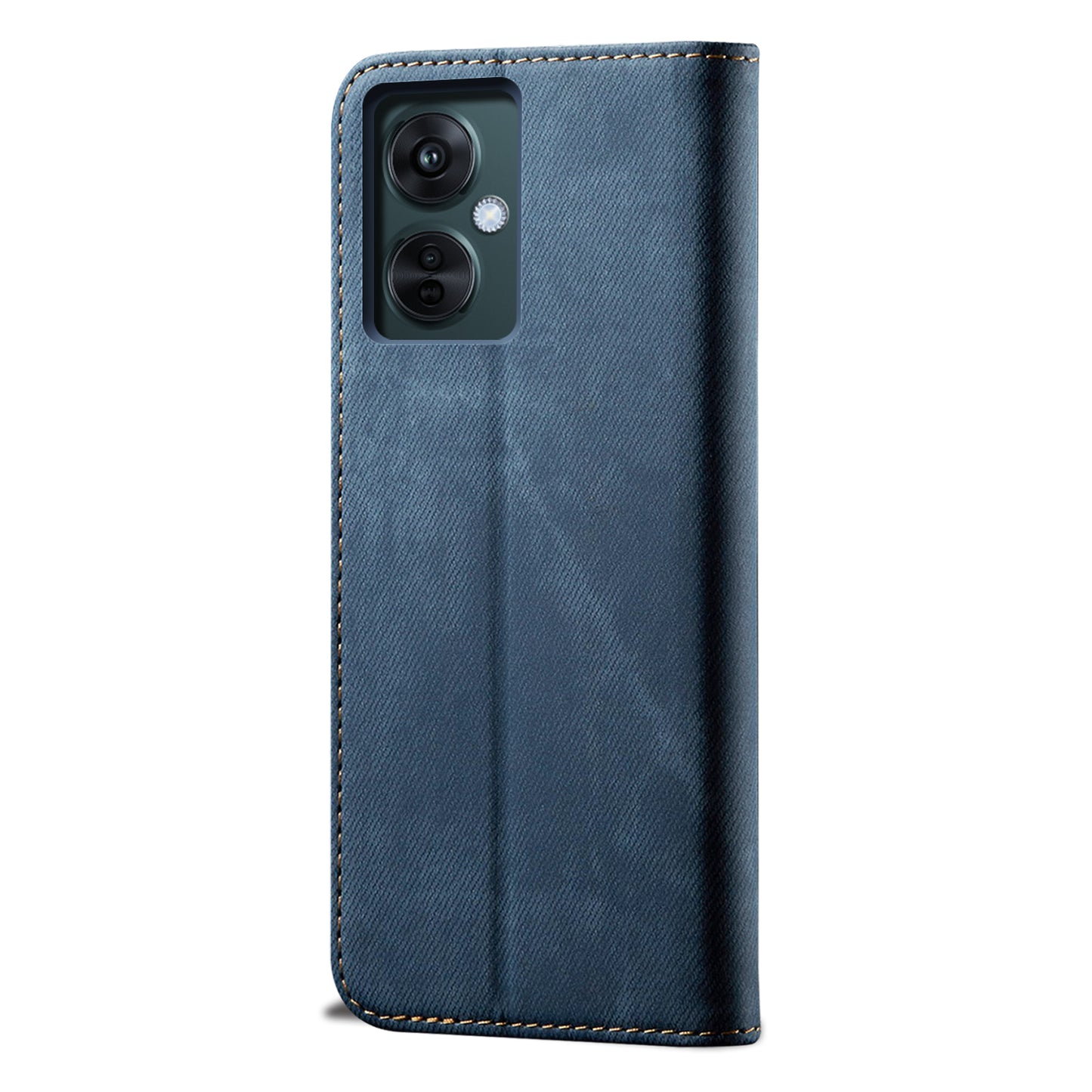 For OnePlus Nord CE 3 Lite 5G / Nord N30 5G / Oppo K11x 5G Leather Wallet Case Anti-scratch Jeans Cloth Texture Phone Stand Cover