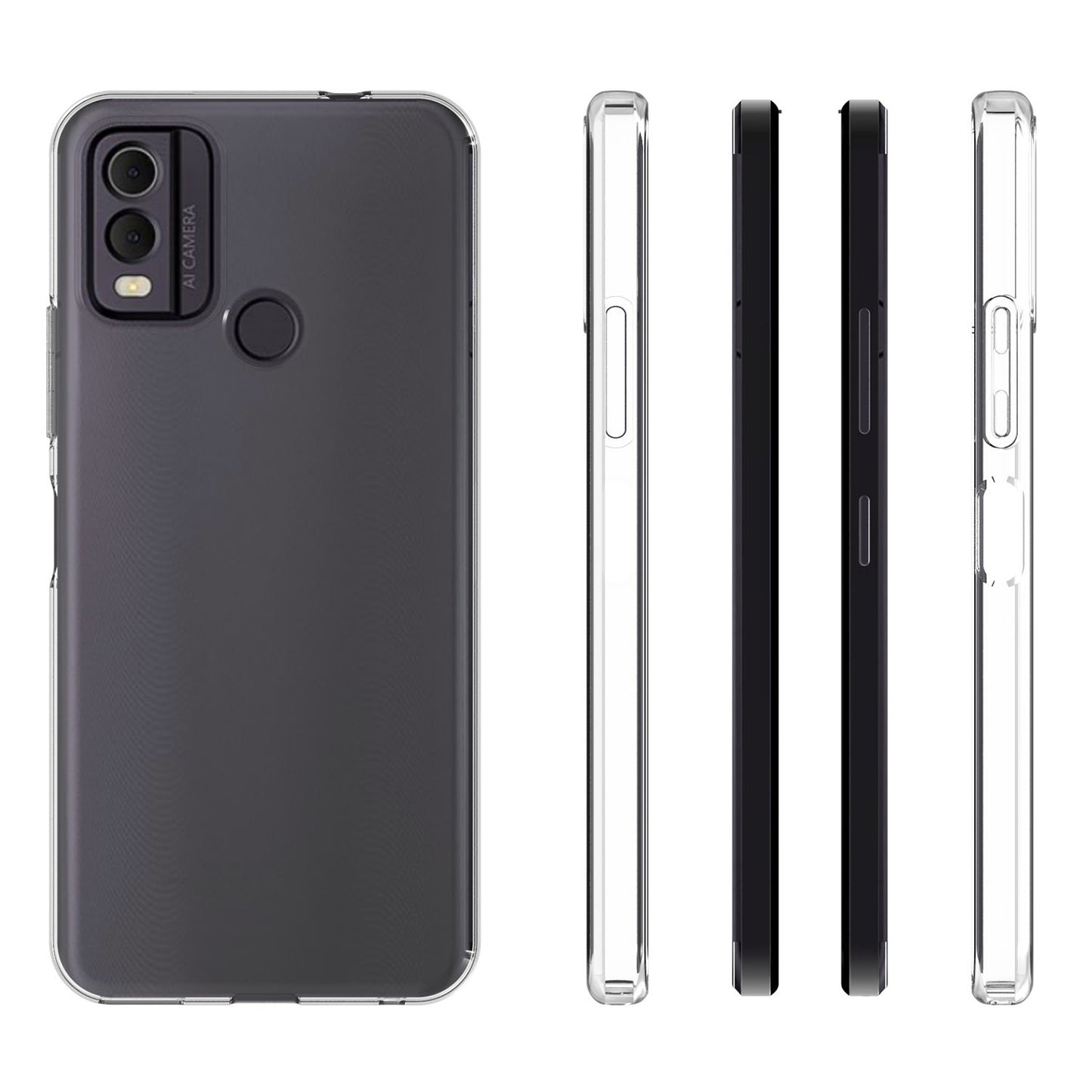 10Pcs / Pack For Nokia C22 Soft TPU Clear Phone Case Inner Watermark-Free Phone Cover