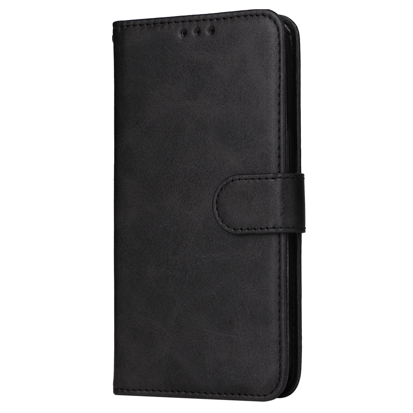 For vivo Y78+ 5G / Y78 5G Calf Texture Phone Cover Wallet Stand Cell Phone Case with Strap