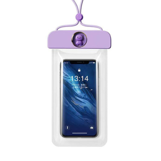 IPX8 Waterproof Phone Pouch for Phones within 7.2'' Cute Bear ransparent TPU Floating Phone Case Underwater Screen Touchable
