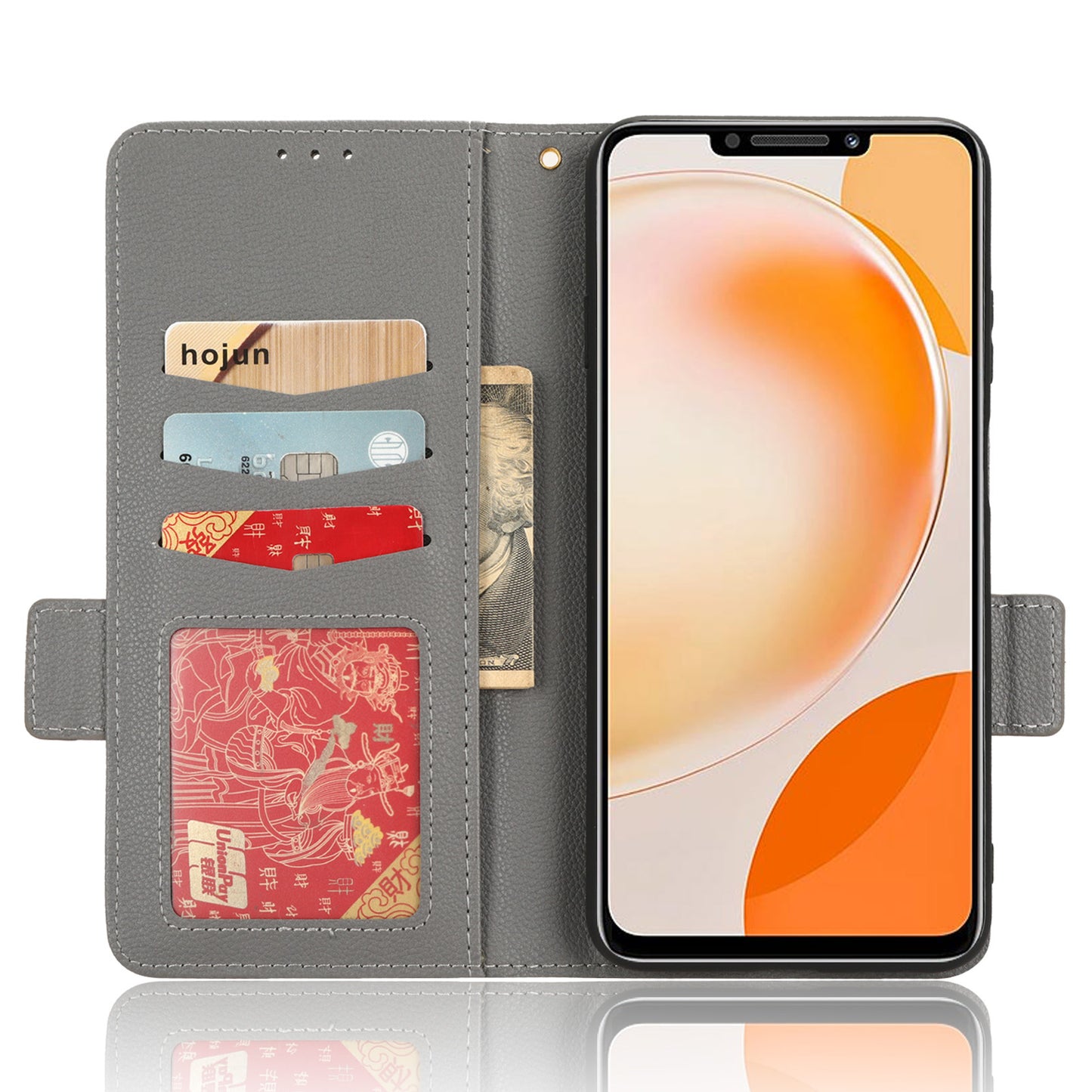 For Huawei nova Y91 4G / Enjoy 60X Litchi Texture Phone Case Wallet Stand PU Leather Cover