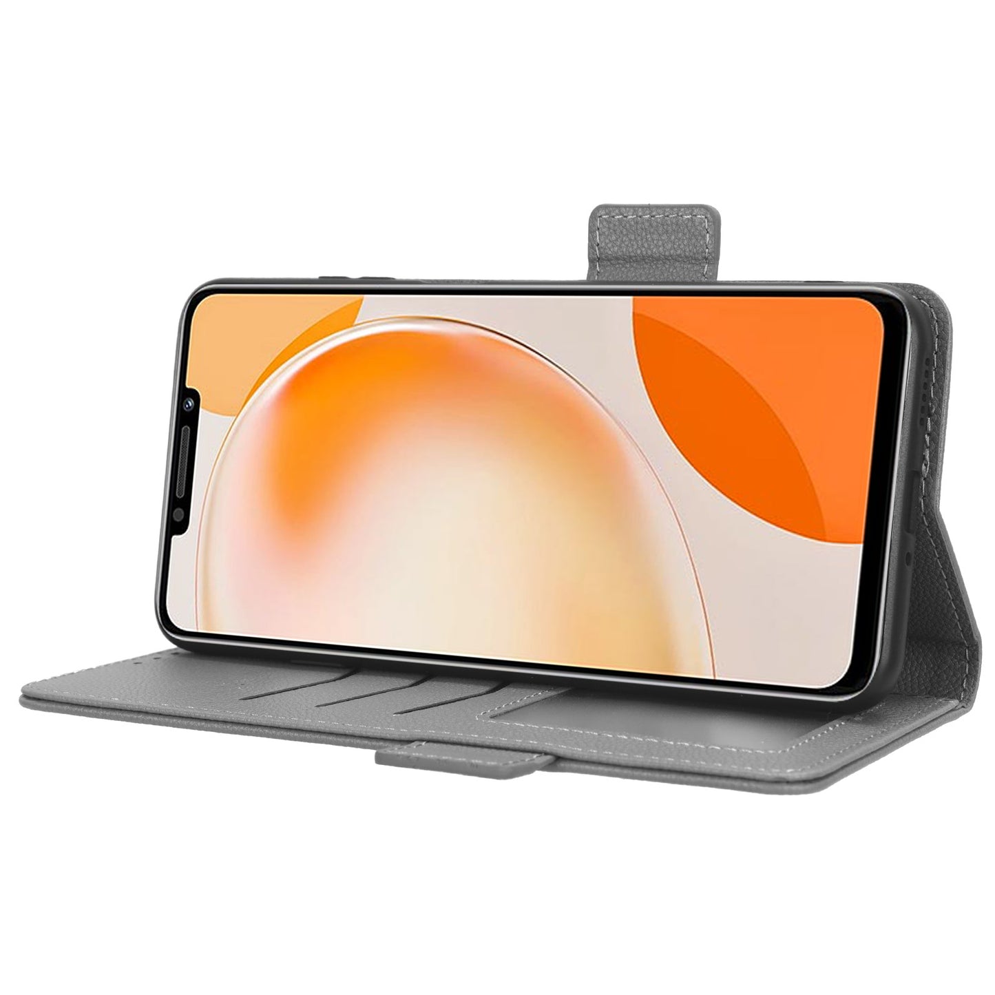 For Huawei nova Y91 4G / Enjoy 60X Litchi Texture Phone Case Wallet Stand PU Leather Cover