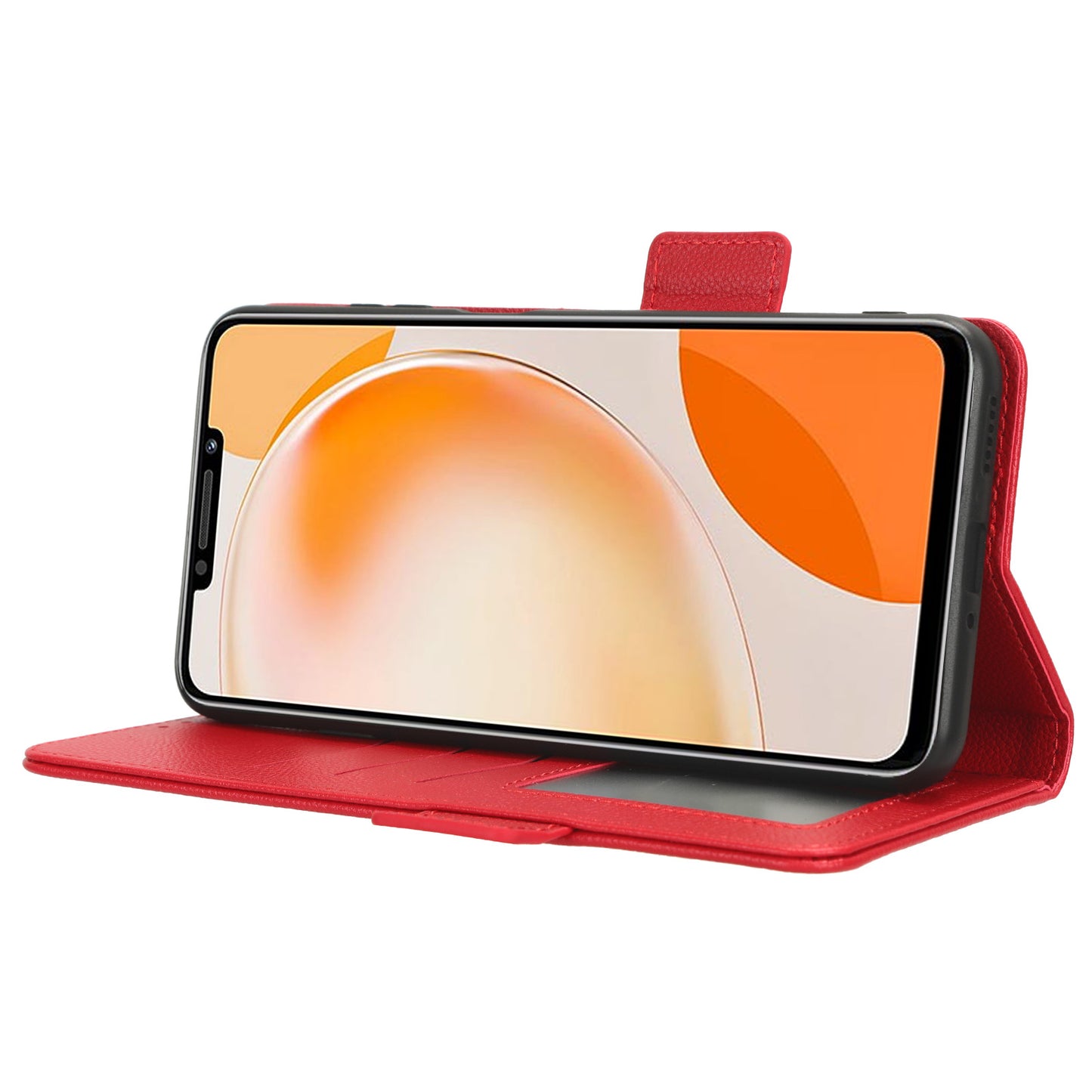 For Huawei nova Y91 4G / Enjoy 60X Litchi Texture Phone Case Wallet Stand PU Leather Cover