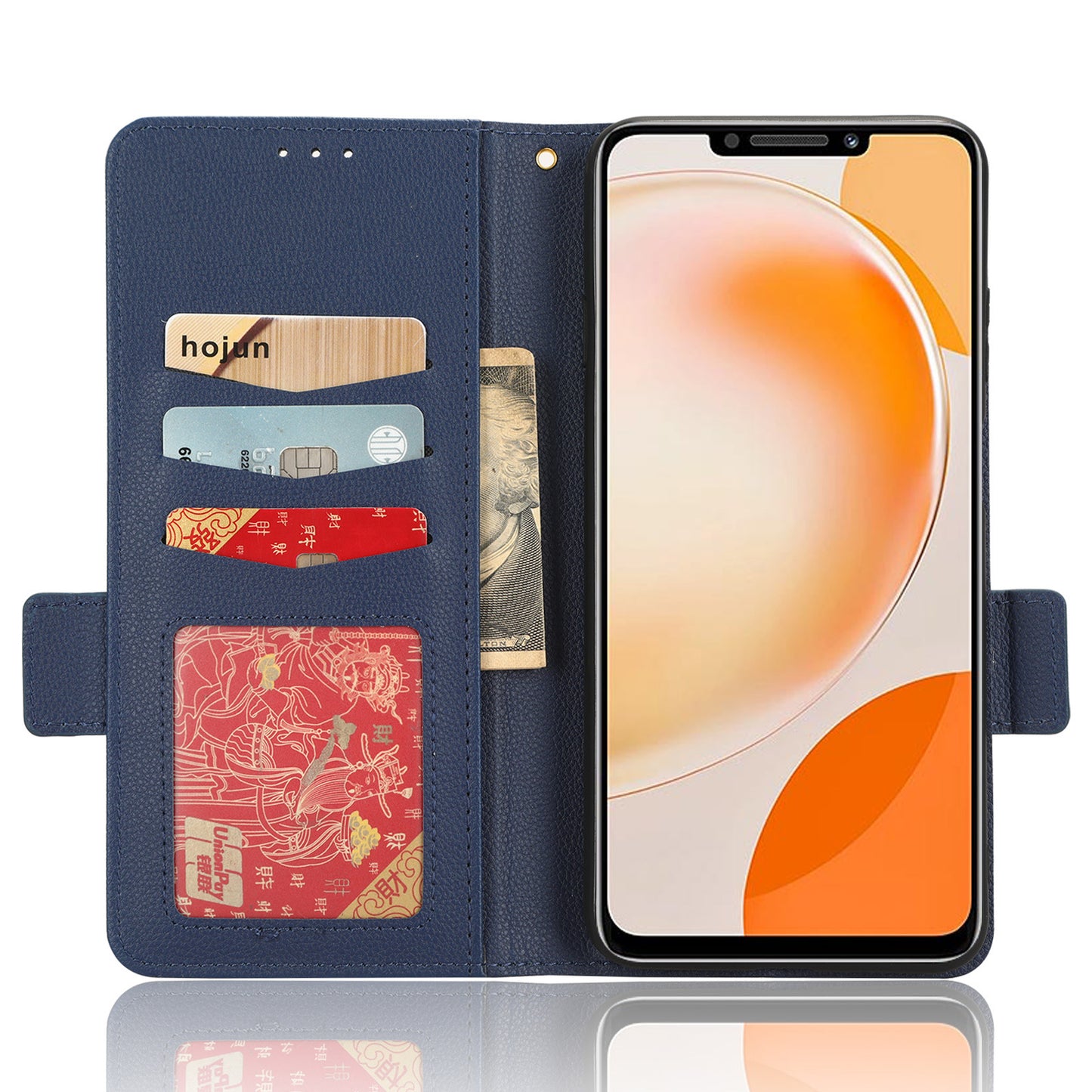 For Huawei nova Y91 4G / Enjoy 60X Litchi Texture Phone Case Wallet Stand PU Leather Cover